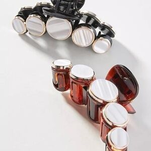 Anthropologie Bauble-Embellished Claw Hair Clip Set